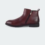 Caliber Shoes Wine Red Side Chain Boots For Men ( STORK Y 477 C ) - Image 3