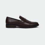 Caliber Shoes Coffee Penny Formal Shoes For Men ( A 527 C )