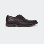 Caliber Shoes Coffee Lace Up Formal Shoes For Men ( ALBERT A537G )