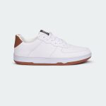 Caliber Shoes WHITE/BRN Casual Sneakers For Men ( BLAKE 695G)