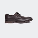 Caliber Shoes Coffee Lace Up Formal Shoes For Men ( CLAUDE Y542G )