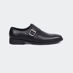 Caliber Shoes Black Penny Formal Shoes For Men (  LEOPOLD T686G )