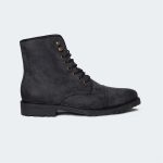 Caliber Shoes Black Lace Up Boots For Men (HARRIS A508R)
